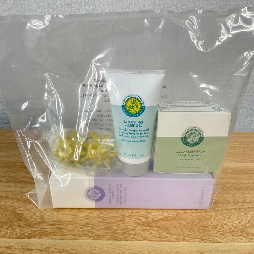 Avon Healthy‎ Remedies Wellness Set Muscle Salve Relief Gel Cold Balm Massagers